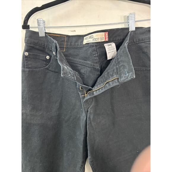 Levi's 550 Size‎ 14L Black Relaxed Bootcut Jeans Stretch Denim Mid Rise Mom NWOT - Picture 3 of 9